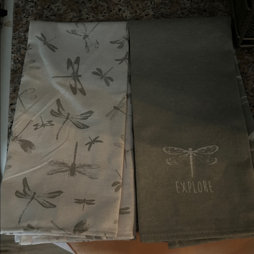 Dragonfly Print Tea Towels